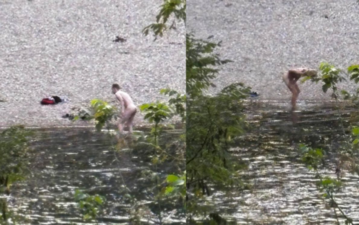 Bagnanti nudi nel Brenta a Campo San Martino