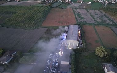 Incendio azienda di Solesino