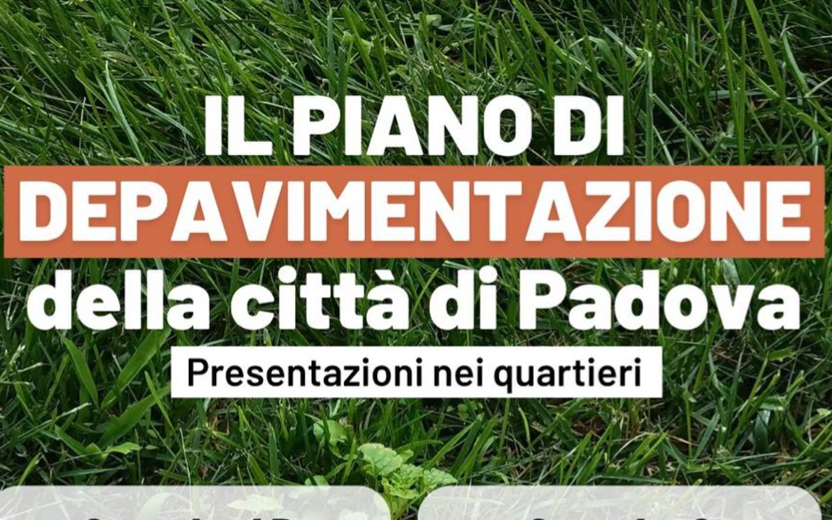 Piano depavimentazione a Padova