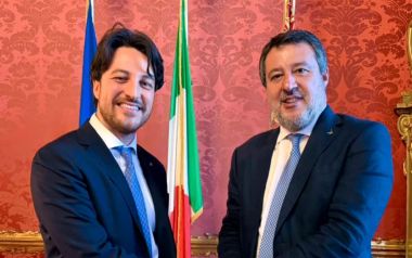 Alberto Stefani e Matteo Salvini