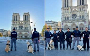 Unità cinofile di Padova a Parigi per il Papa