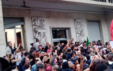 Assalto alla Cgil a Roma (foto Ansa)