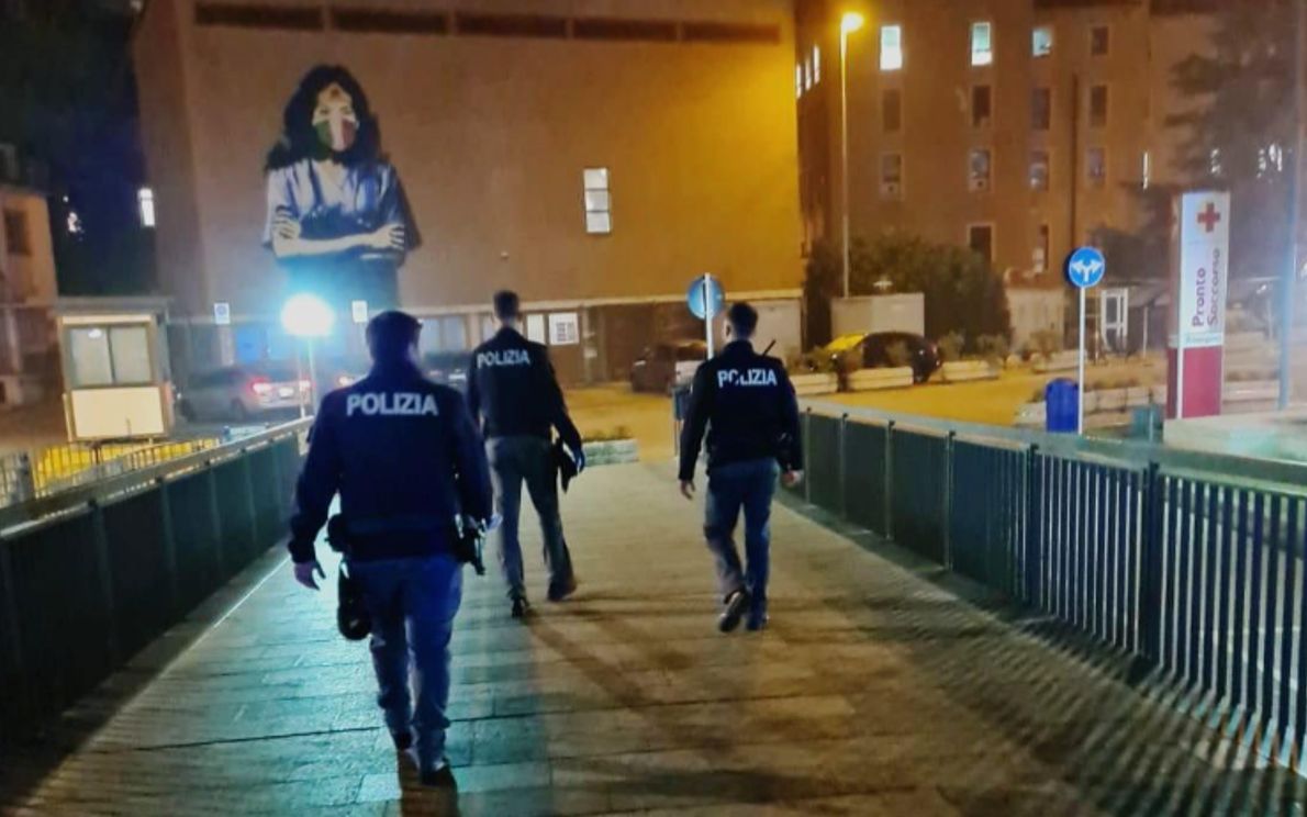 L’intervento della Polizia in ospedale