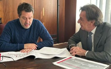 Matteo Salvini e Sergio Giordani