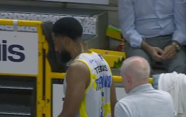 Il momento dell’infortunio a Massinburg